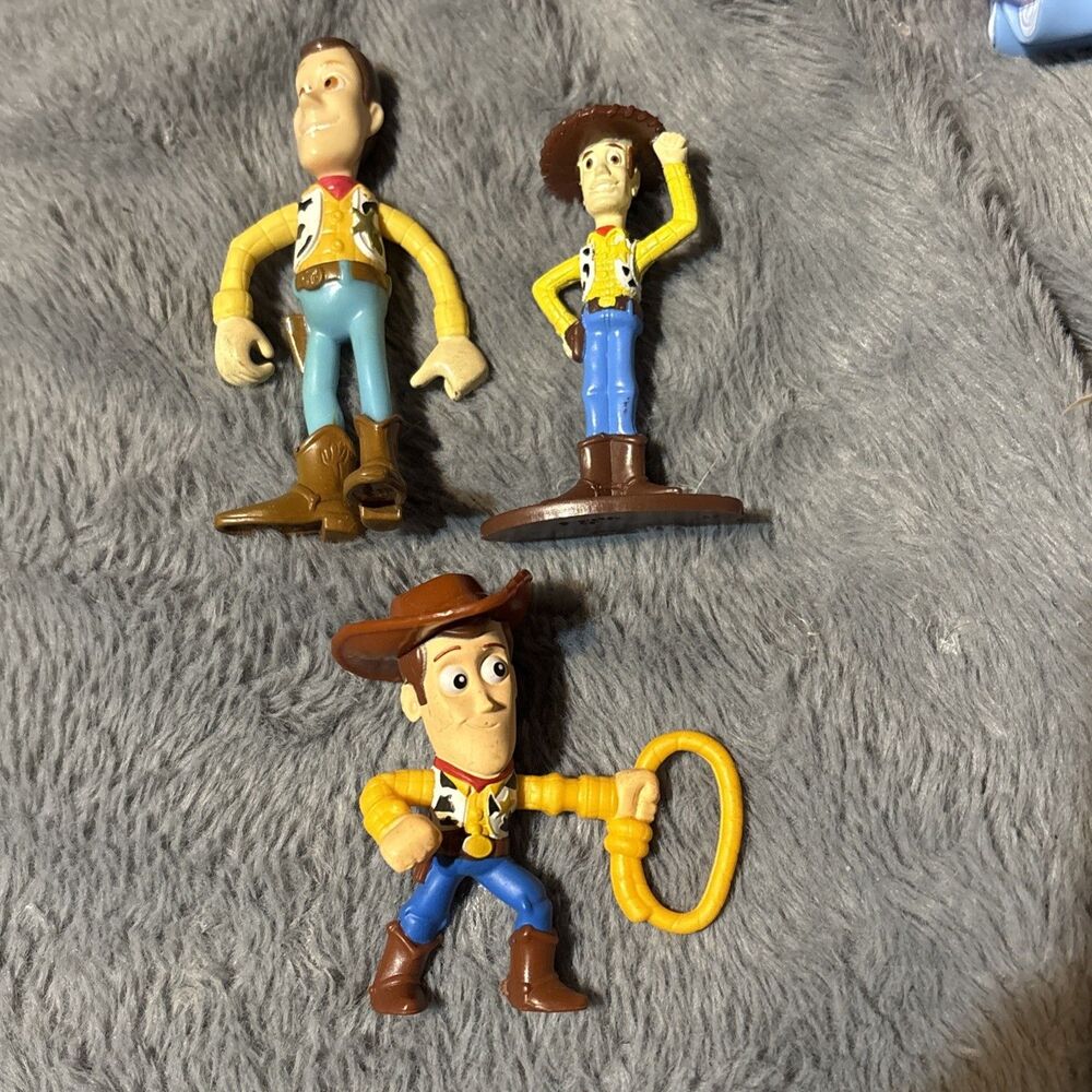 Toy Story Sheriff Woody Buzz Lightyear Plastic Figures Toys Lot 8 Cake Toppers
